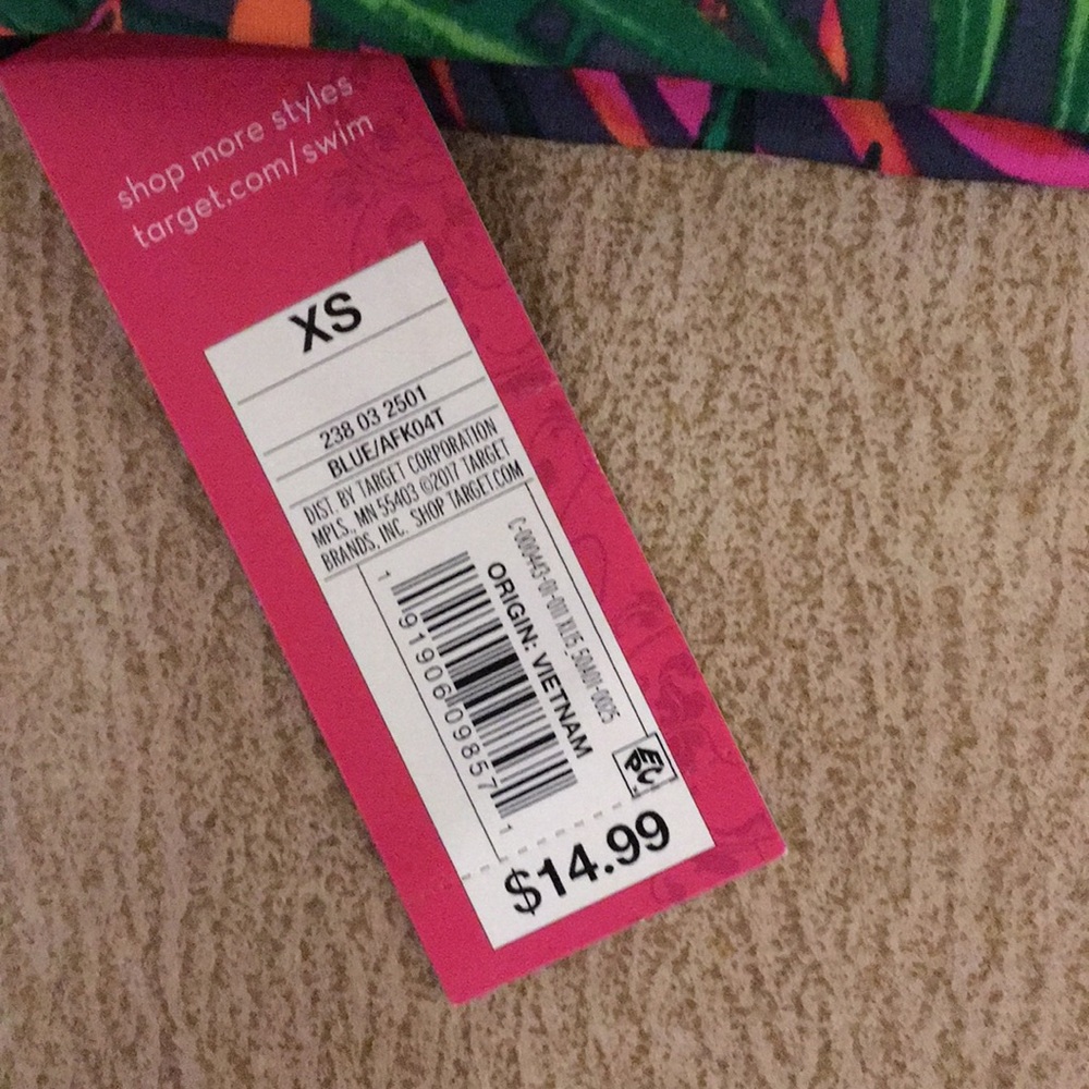 NWT Xhilaration Bikini Top With Leaf Print Size X-Small - Picture 6 of 6